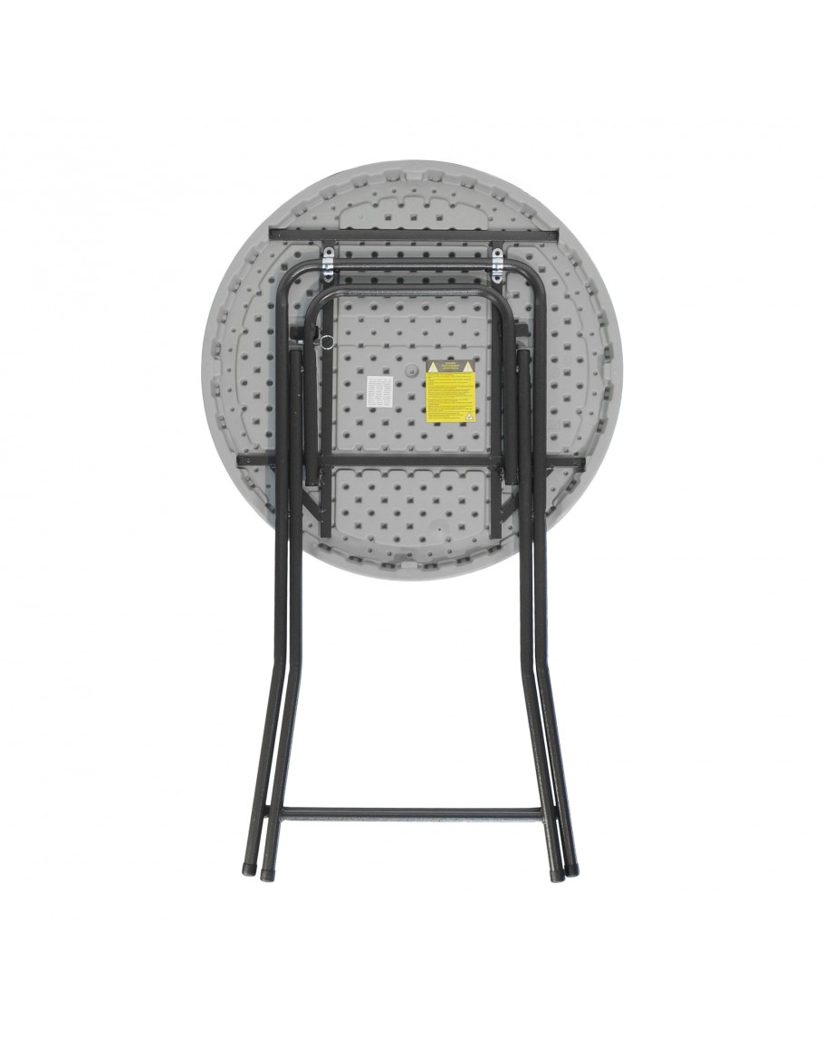 32 Inch Round Resin Cocktail Table Folding Legs for Sale